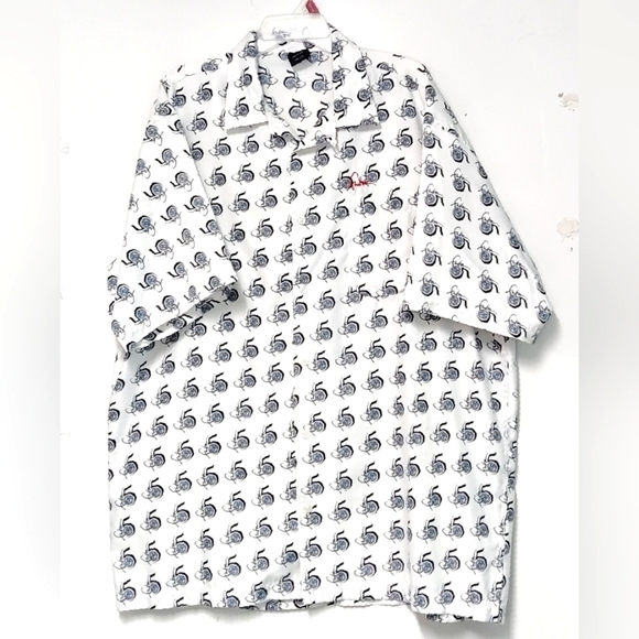 Fubu shirt button front white and blue Size: XXL - Picture 1 of 7